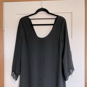 Short black shift dress